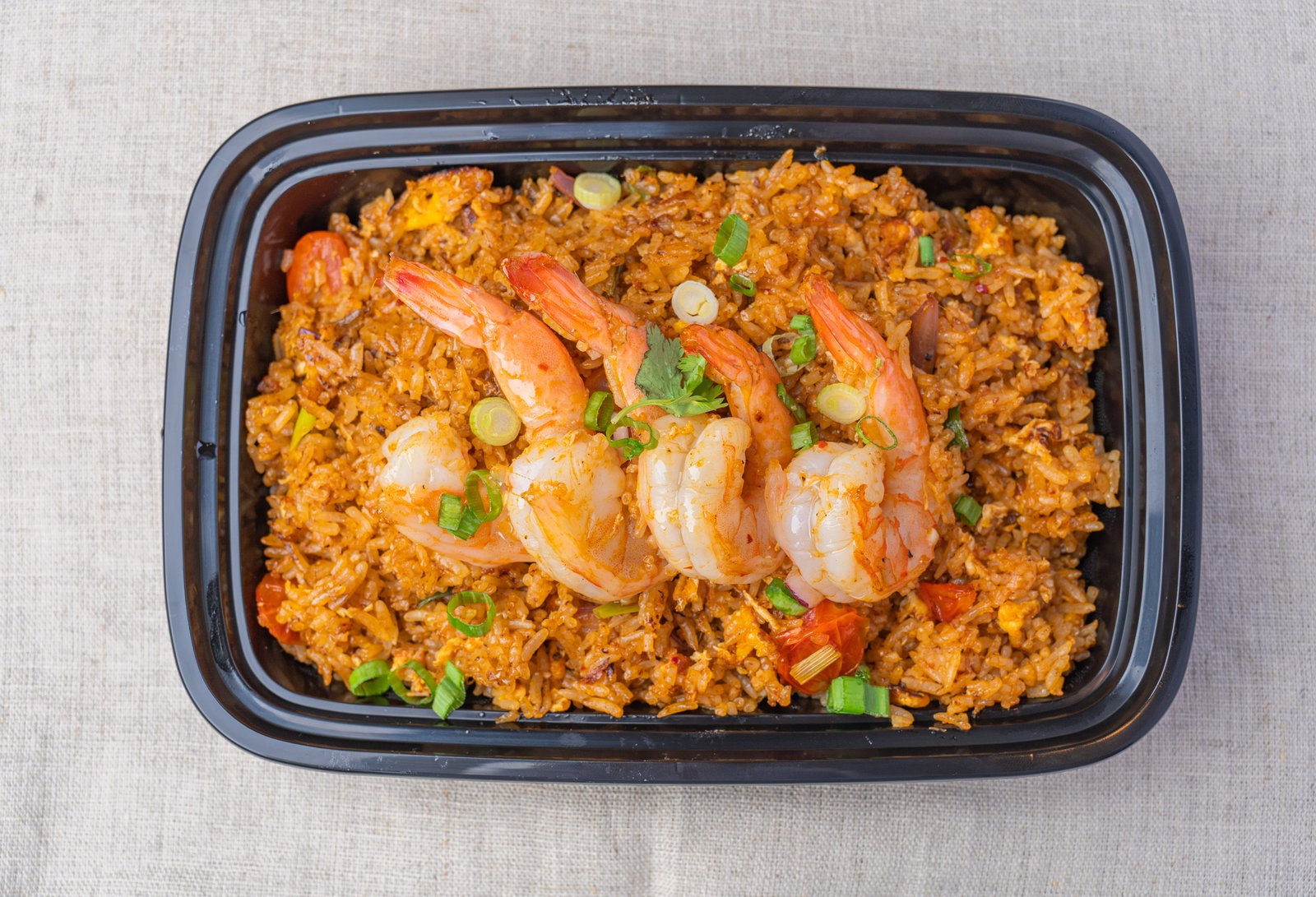 Tom Yum Fried Rice with Shrimp